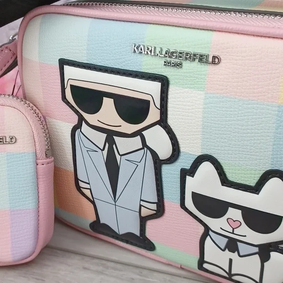 Karl Lagerfeld Blush Combo Camera Bag NWT - Picture 2 of 10